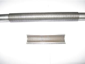 Machined high flux tube (T-shaped finned tube)